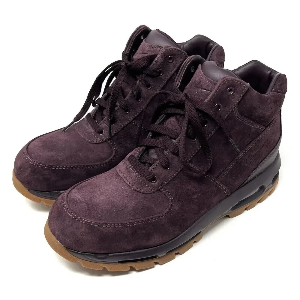 Nike Air Max Goadome Suede Boot Mens Sz 12 ACG 865031-602 Deep Burgundy